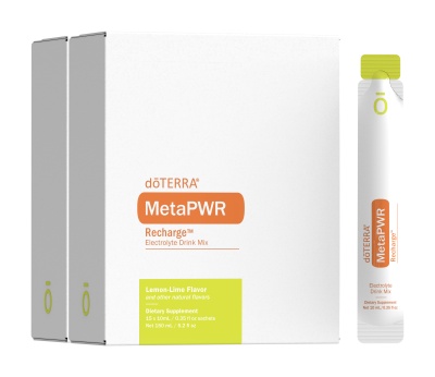 doTERRA MetaPWR Recharge (лимон и лайм) смесь для приготовления электролитного напитка, 30 саше по 10 мл