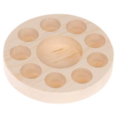 Круглая деревянная подставка для масел (для 9 роллеров + 1 большое)