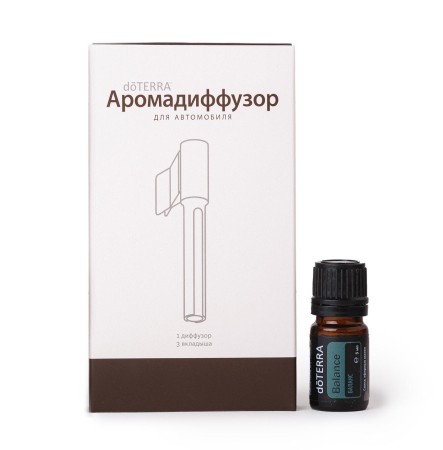 Набор doTERRA «Городской дзен» диффузор для авто со смесью Баланс, 5 мл
