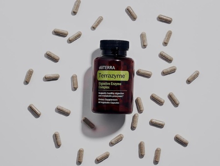 Картинка doTERRA TerraZyme, Комплекс пищеварительных ферментов Терразайм, 90 капсул от магазина dōTERRA