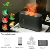 Диффузор Kinscoter ПЛАМЯ с пультом ДУ (Flame Aroma Diffuser) для эфирных масел (240 мл) [серый]
