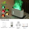 Диффузор Kinscoter ПЛАМЯ с пультом ДУ (Flame Aroma Diffuser) для эфирных масел (240 мл) [белый]